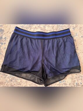 Fabletics Demi Lovato Blue Mesh Shorts